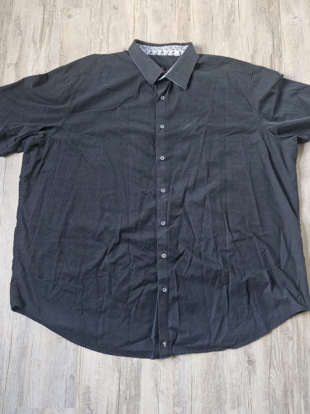 Robert Graham Men's Black Arrow Pattern Causal Cotton Button-Down Shirt 4XLT